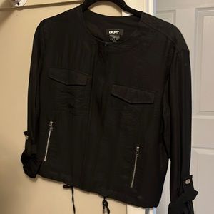 DKNY zippered black jacket